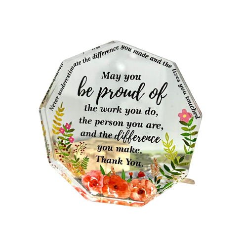 Octagon Shaped Acrylic Plaque - Yorkn Inc✅