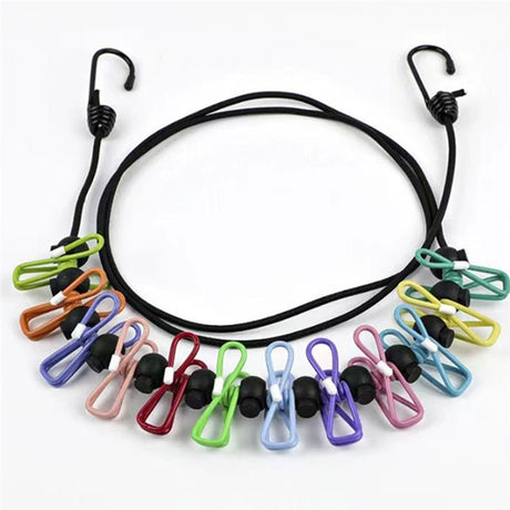Outdoor Clothesline 12clips And Pouch Set - Yorkn Inc✅