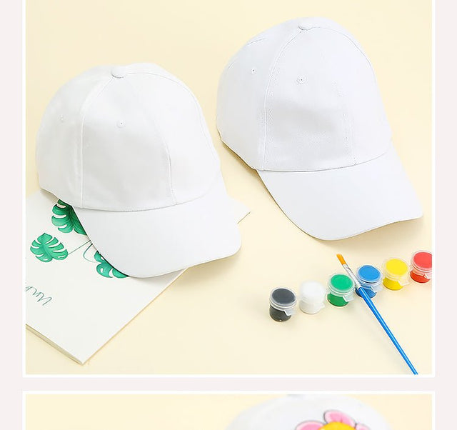 Painting White Cotton Baseball Hats - Yorkn Inc✅