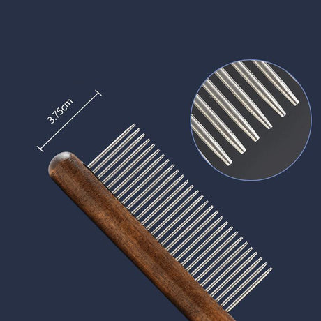 Pet Comb With Wooden - Yorkn Inc✅