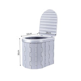 Portable Folding Toilet With Lid - Yorkn Inc✅
