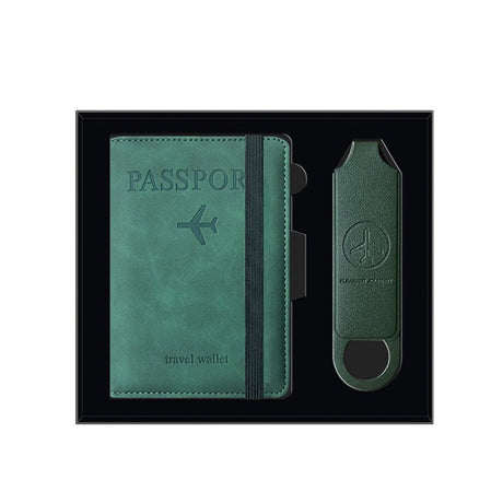Pu Leather Passport Holder & Luggage Tag Gift Set - Yorkn Inc✅