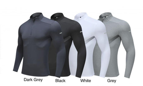 Quarter Zip Long Sleeve Shirt Men Jacket - Yorkn Inc✅