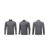 Quarter Zip Long Sleeve Shirt Men Jacket - Yorkn Inc✅