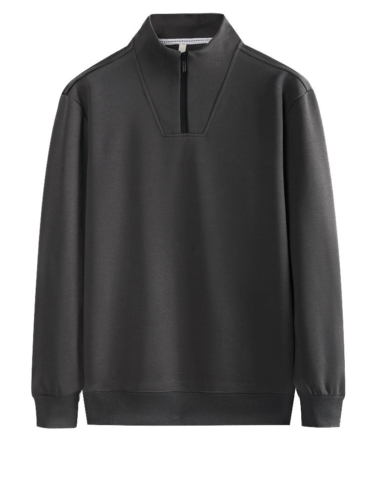Quarter - zip Stand Collar Sweatshirt - Yorkn Inc✅