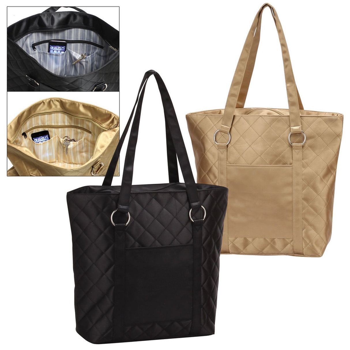 Quilted Lady's Tote - By Boat - Yorkn Inc✅