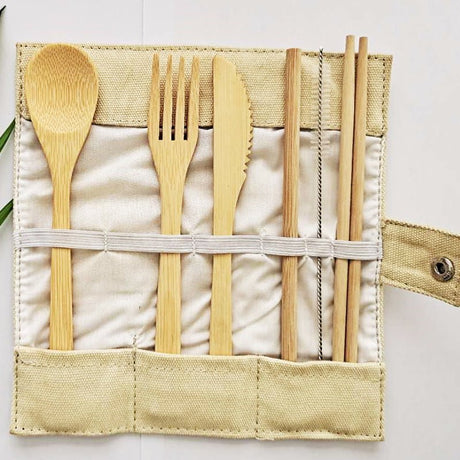 Reusable Bamboo Cutlery Set - Yorkn Inc✅