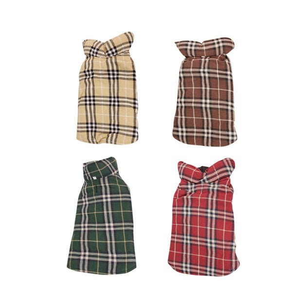 Reversible British Style Plaid Dog Vest - Yorkn Inc✅