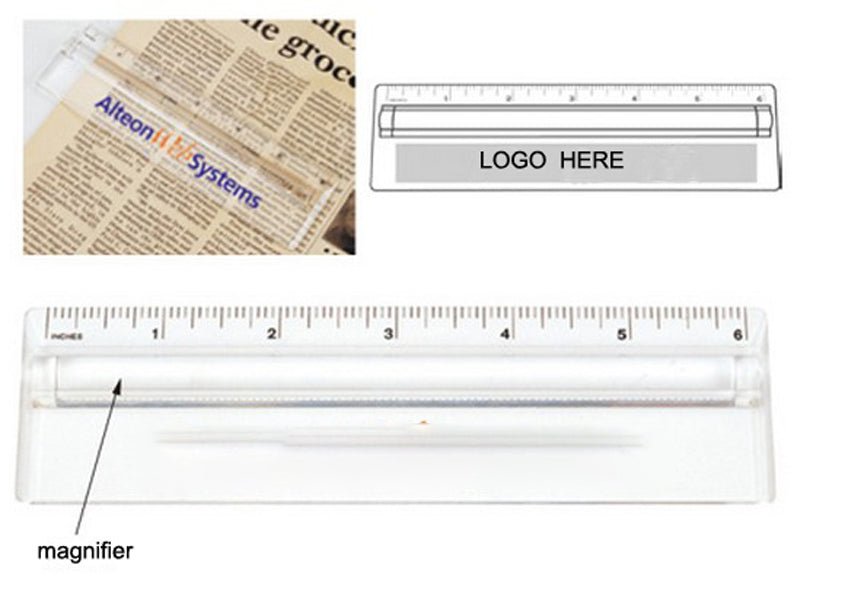 Ruler With Magnifier - Yorkn Inc✅