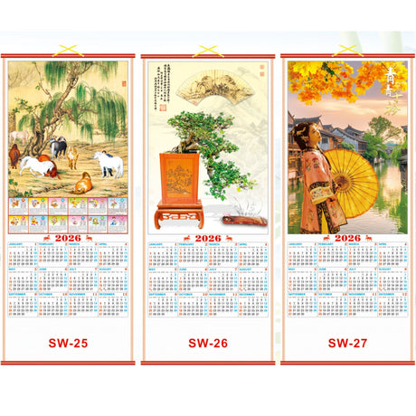 Scroll Wall Calendar 2026 Horse Year - Yorkn Inc✅