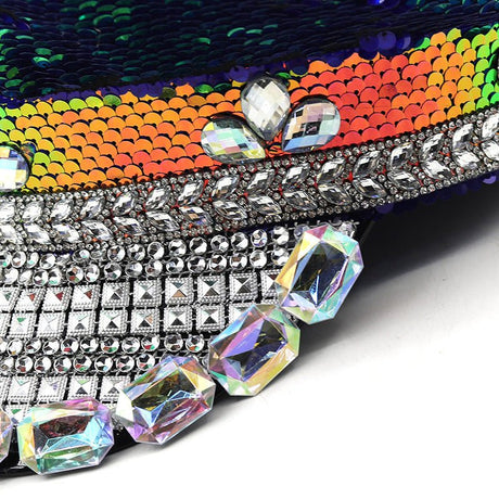 Sequin Flat Top Navy Hat - Yorkn Inc✅