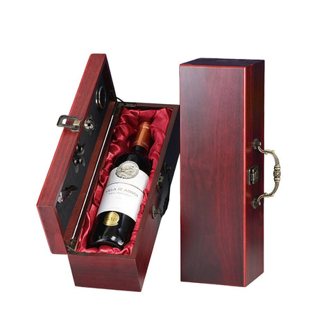 Single - bottle Wooden Wine Gift Box With Tool Set - Yorkn Inc✅