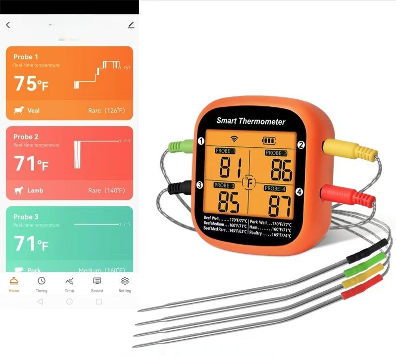 Smart App Bluetooth Bbq Thermometer - Yorkn Inc✅