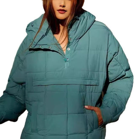 Solid Color Hooded Cotton Coat - Yorkn Inc✅