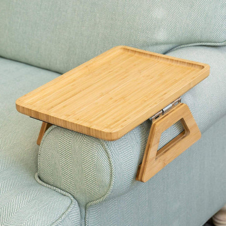 Square Bamboo Sofa Arm Tray For Couch - Yorkn Inc✅