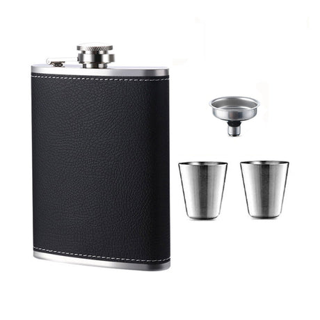 Stainless Steel 8oz Hip Flask Set - Yorkn Inc✅
