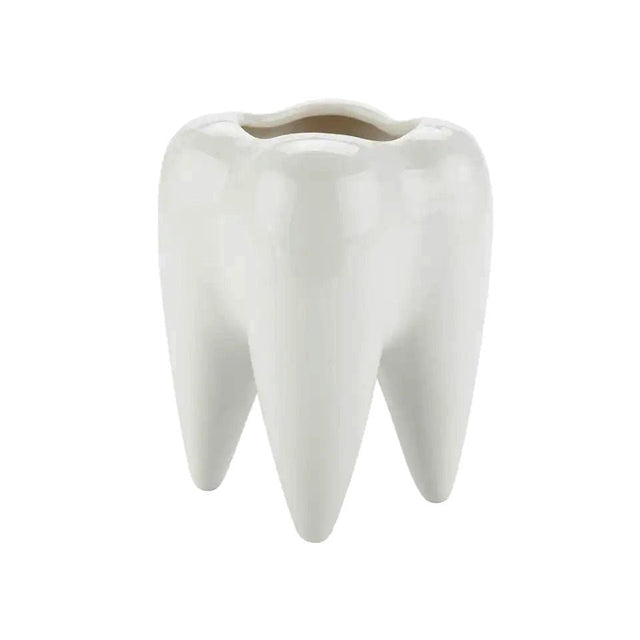 Tooth-shaped Ceramic Pen Holder - Yorkn Inc✅