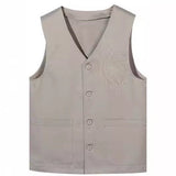 Twill Flat Button Work Vest - Yorkn Inc✅
