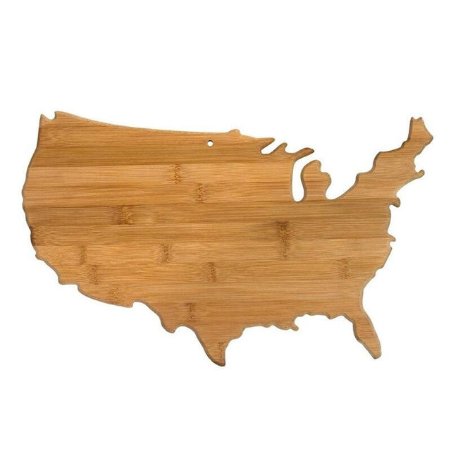 Usa Shape Bamboo Cutting Board - Yorkn Inc✅
