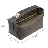 Vintage Leather Toiletry & Makeup Bag - Yorkn Inc✅