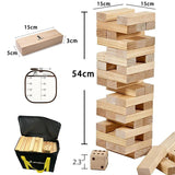 Wood Blocks Set Giant Jenga Wth Carrying Bag - By Boat - Yorkn Inc✅