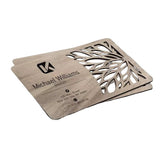 Wooden Laser Cut Hollow - out Business Card - Yorkn Inc✅