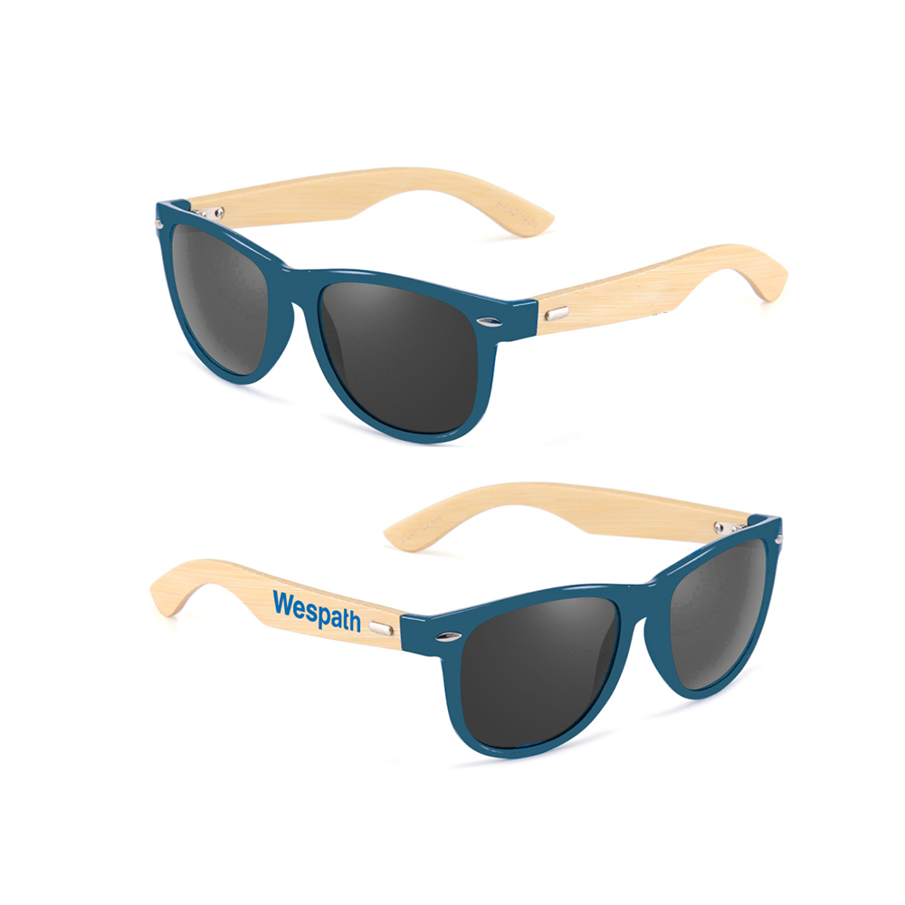 Plastic Sunglasses With Bamboo Arms