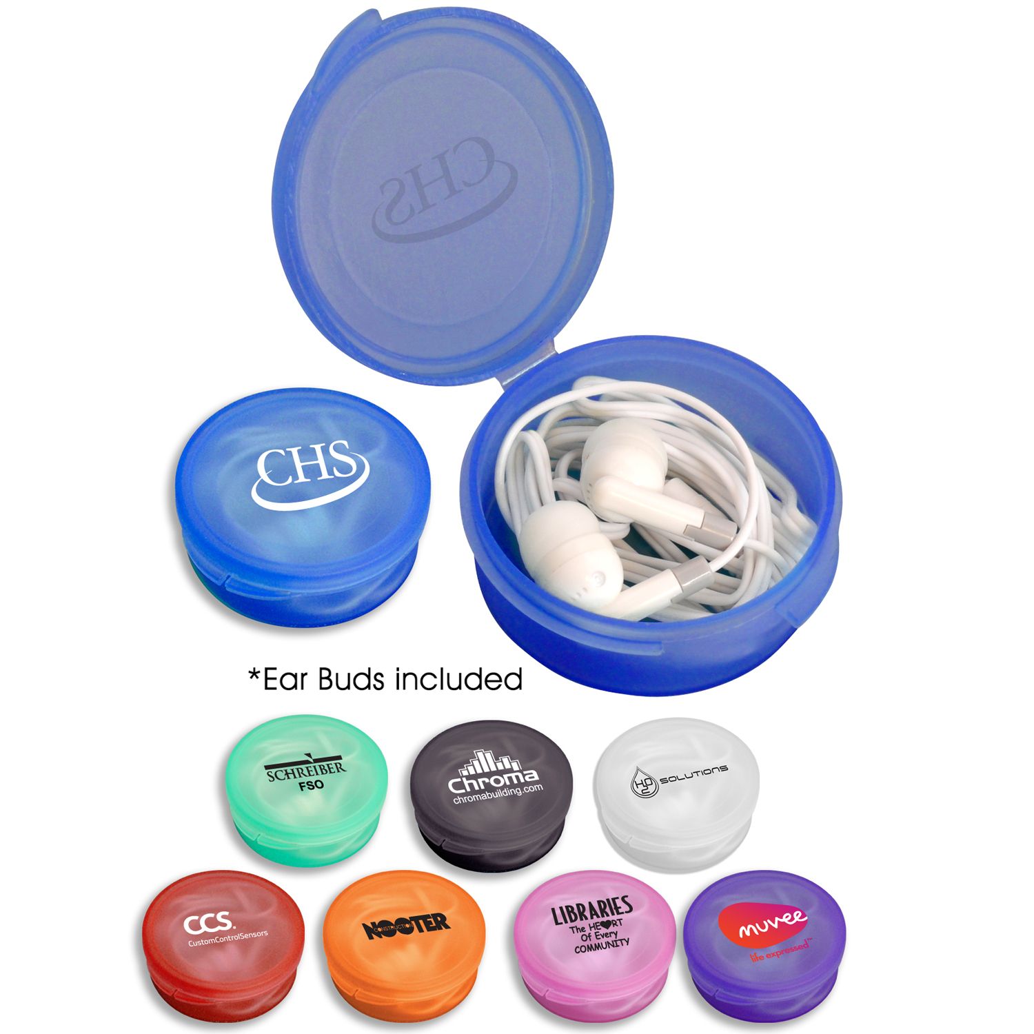 Round Ear Bud Case