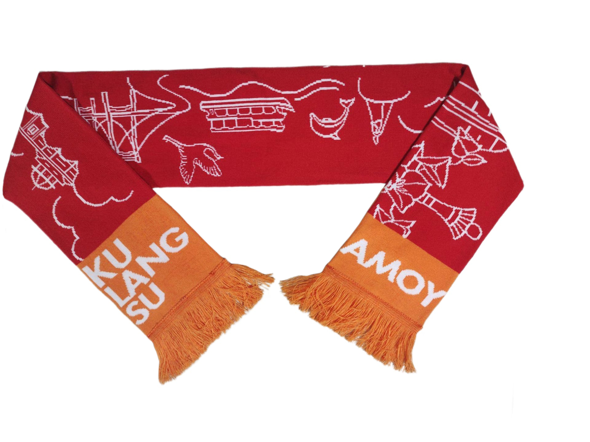 Estadioknit - definición hign personalizada jacquard bufanda de punto para los fans del deporte view 2