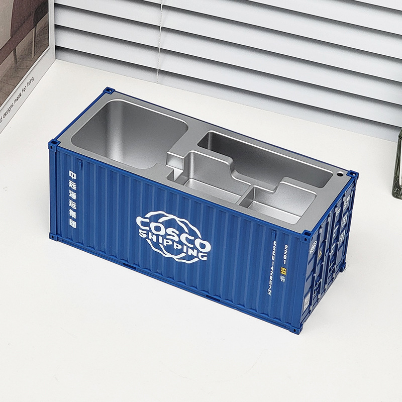 Mini maersk contenedor pluma & soporte de tarjeta