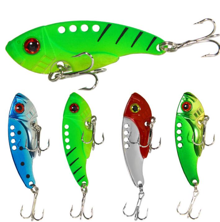 3d yeux métal lure de pêche avec crochet-5,5 cm de long