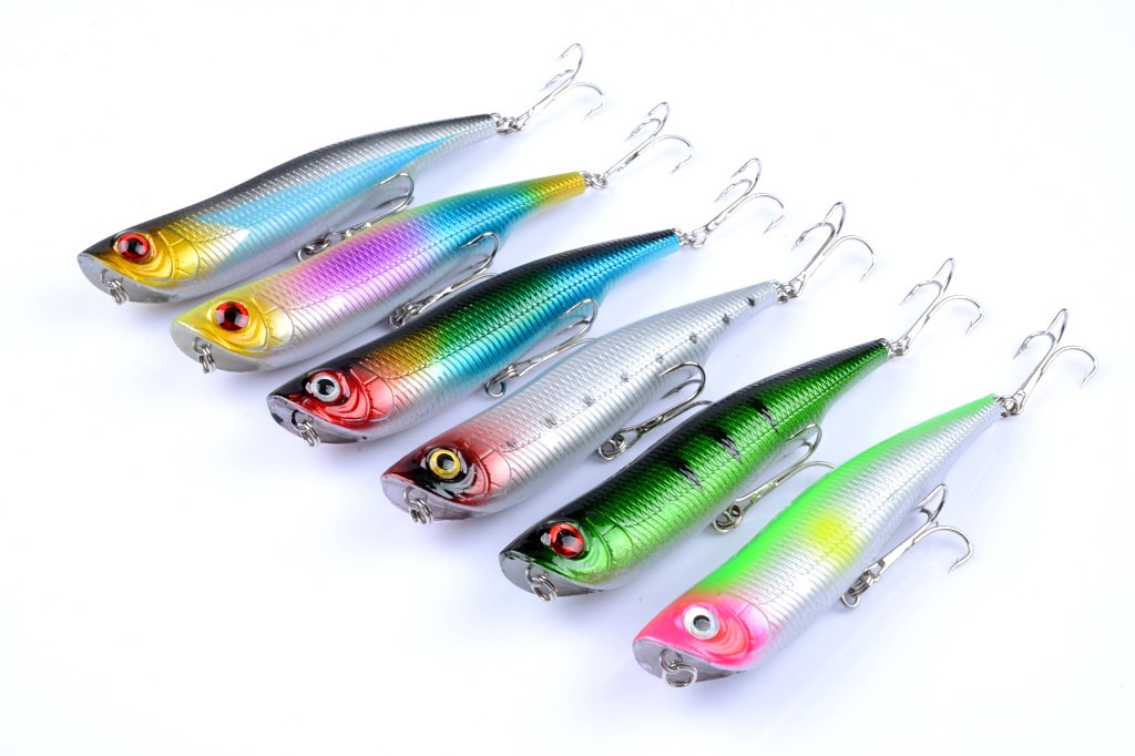 Lure de pêche en plastique avec crochet - 10,5 cm de long