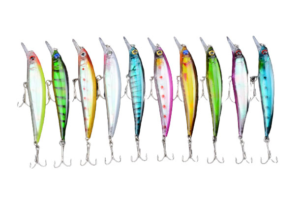 Lure de pêche en plastique avec crochet - 11,2 cm de long