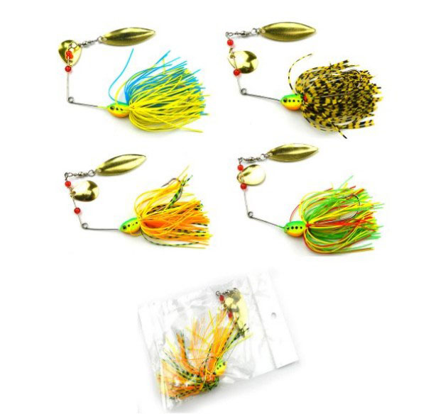 Métal spinnerbait pêche lure avec crochet