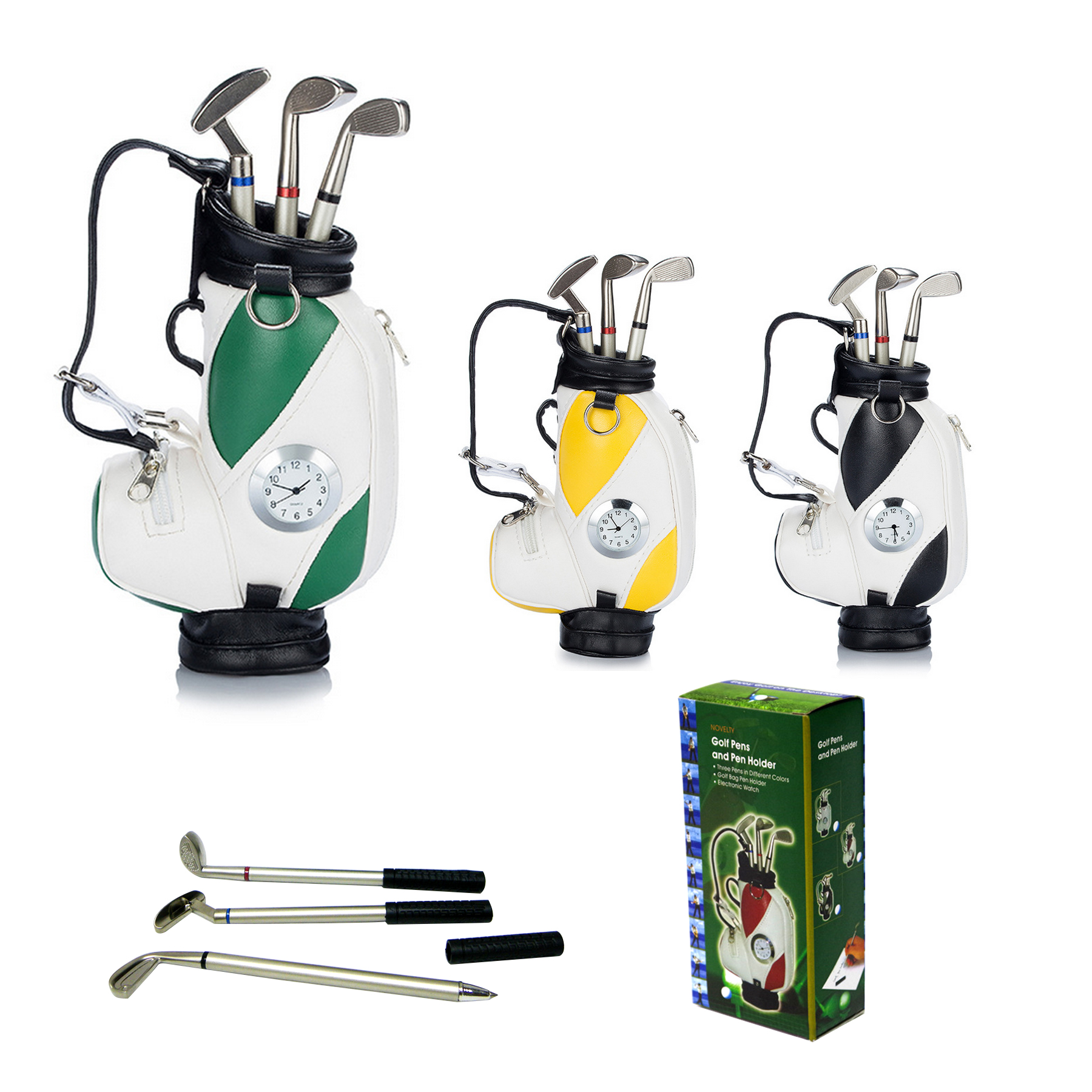 Chariot de golf avec stylos