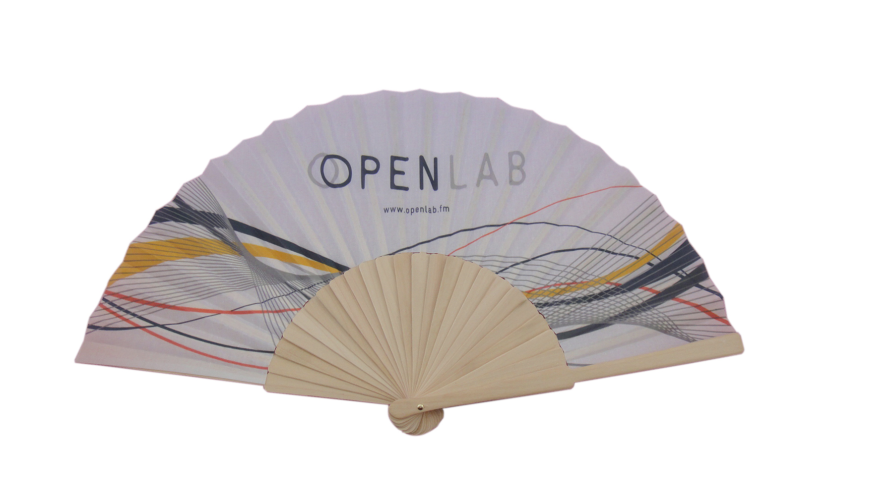 Bamboo Handle Fabric Fan