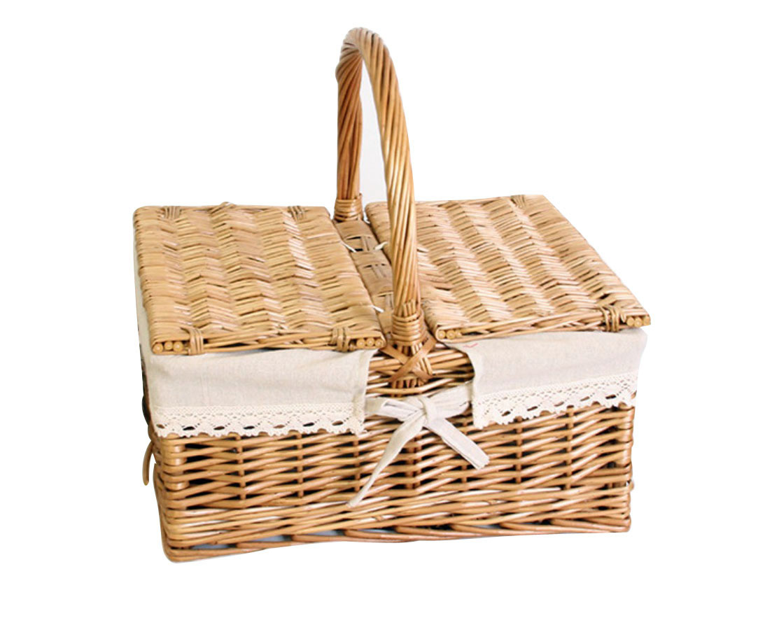 Canasta de picnic de rattan