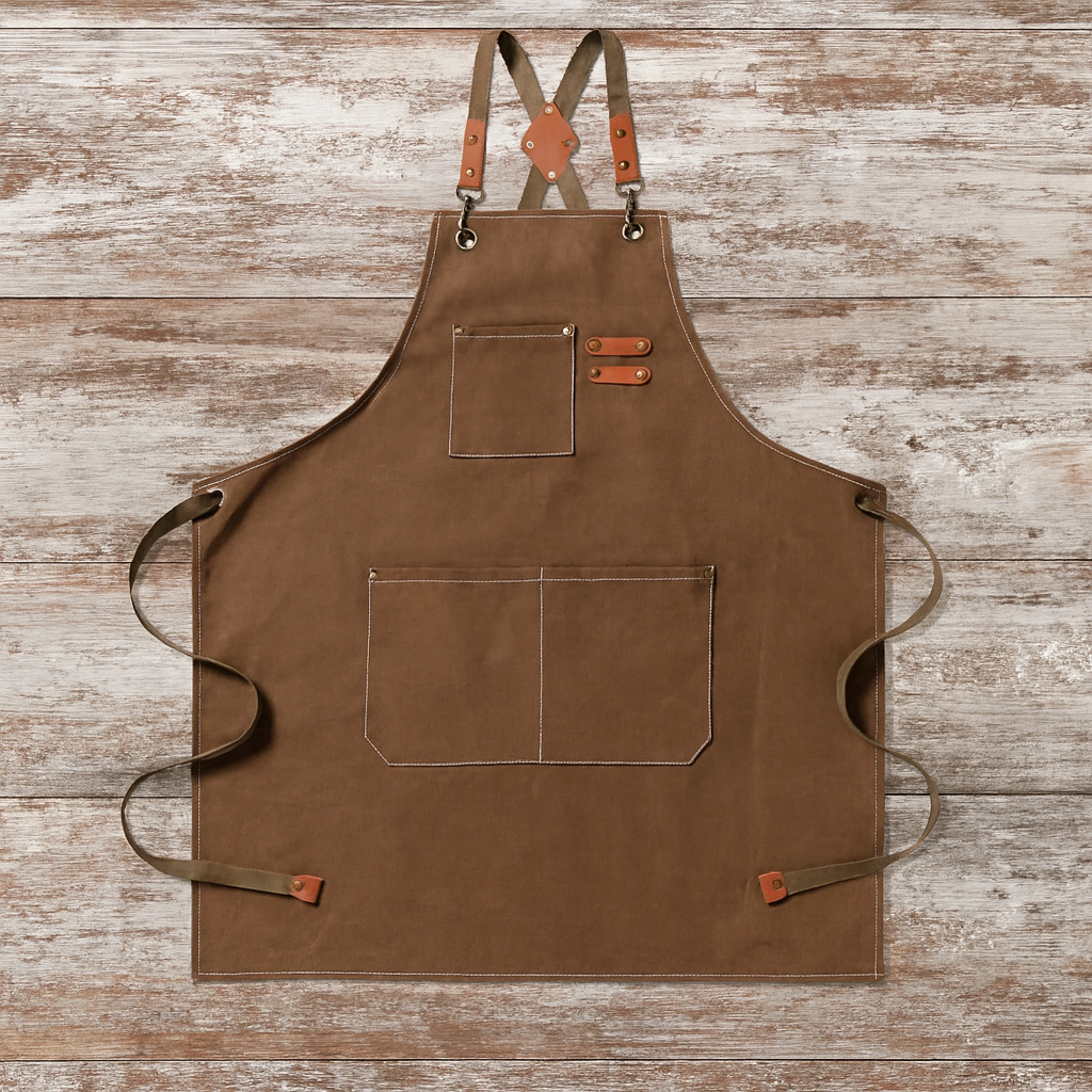 Tablier en toile premium avec patch de nom amovible