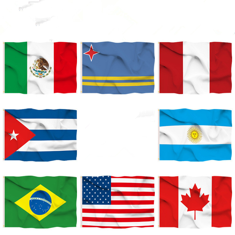Drapeau national de 9x18 pouces imprimé