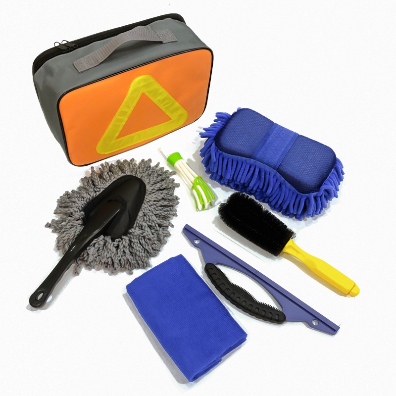 Trousse de lavage de voiture 7pcs, y compris la pochette de transport oxford