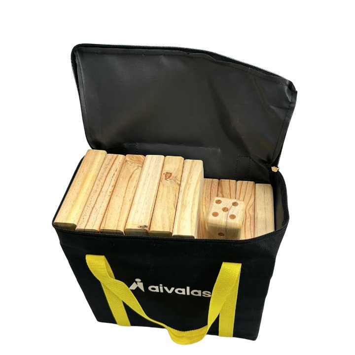 Wood Blocks Set Giant Jenga Wth Carrying Bag