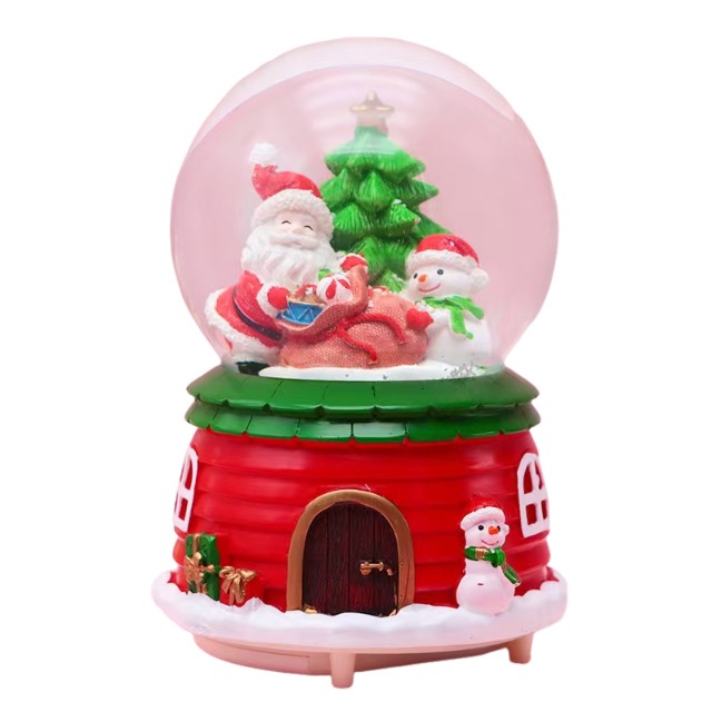 Santa snow globe décor sans musique