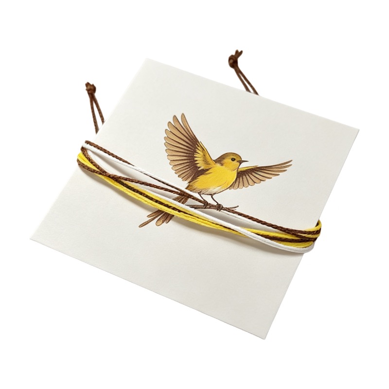 Pulsera de cadena ajustable con tarjeta de papel
