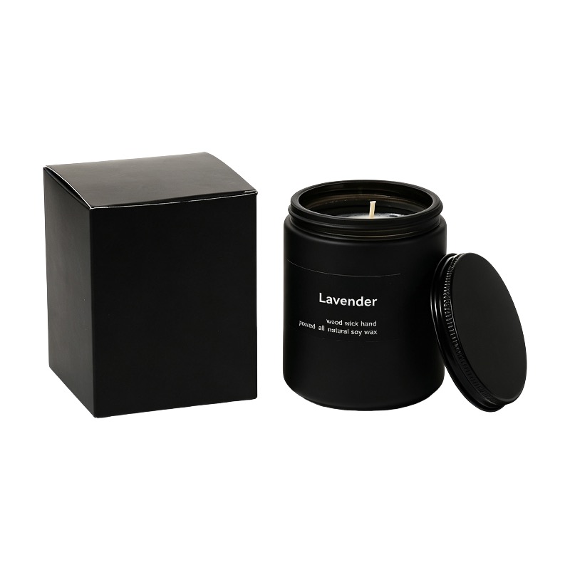 7oz peso neto aceite perfumado vela con tapa en blanco caja