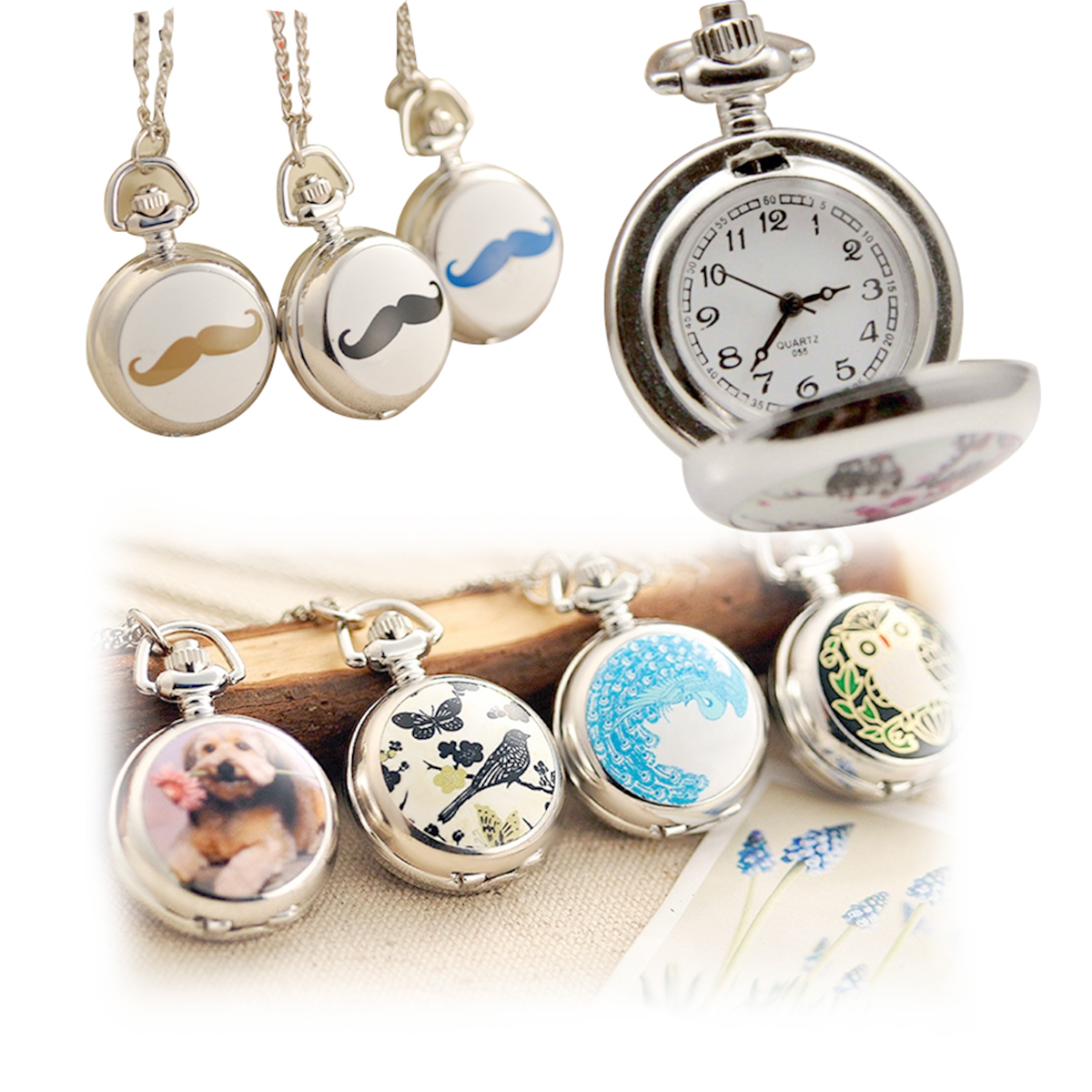 Montre décorative suspendue de poche