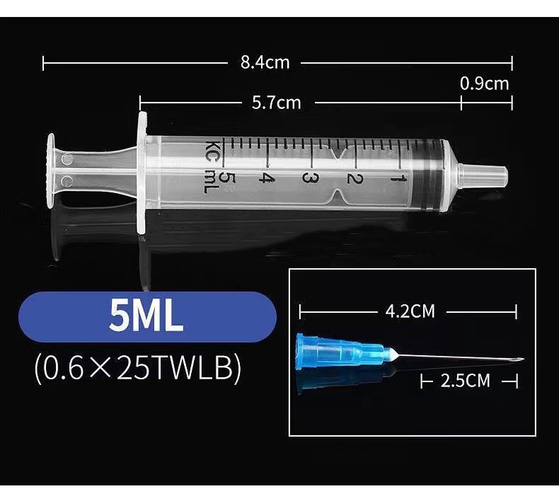 Seringues buvables avec un capuchon de 5ml