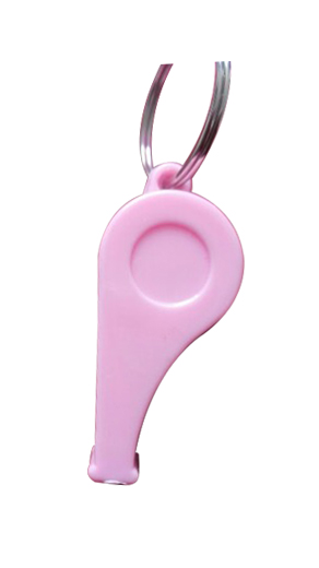 Sifflet arbitre en plastique avec bague