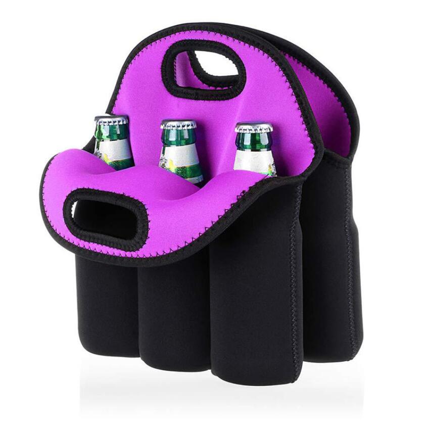 Sachet en néoprène pour transporter 6 bières en bouteille