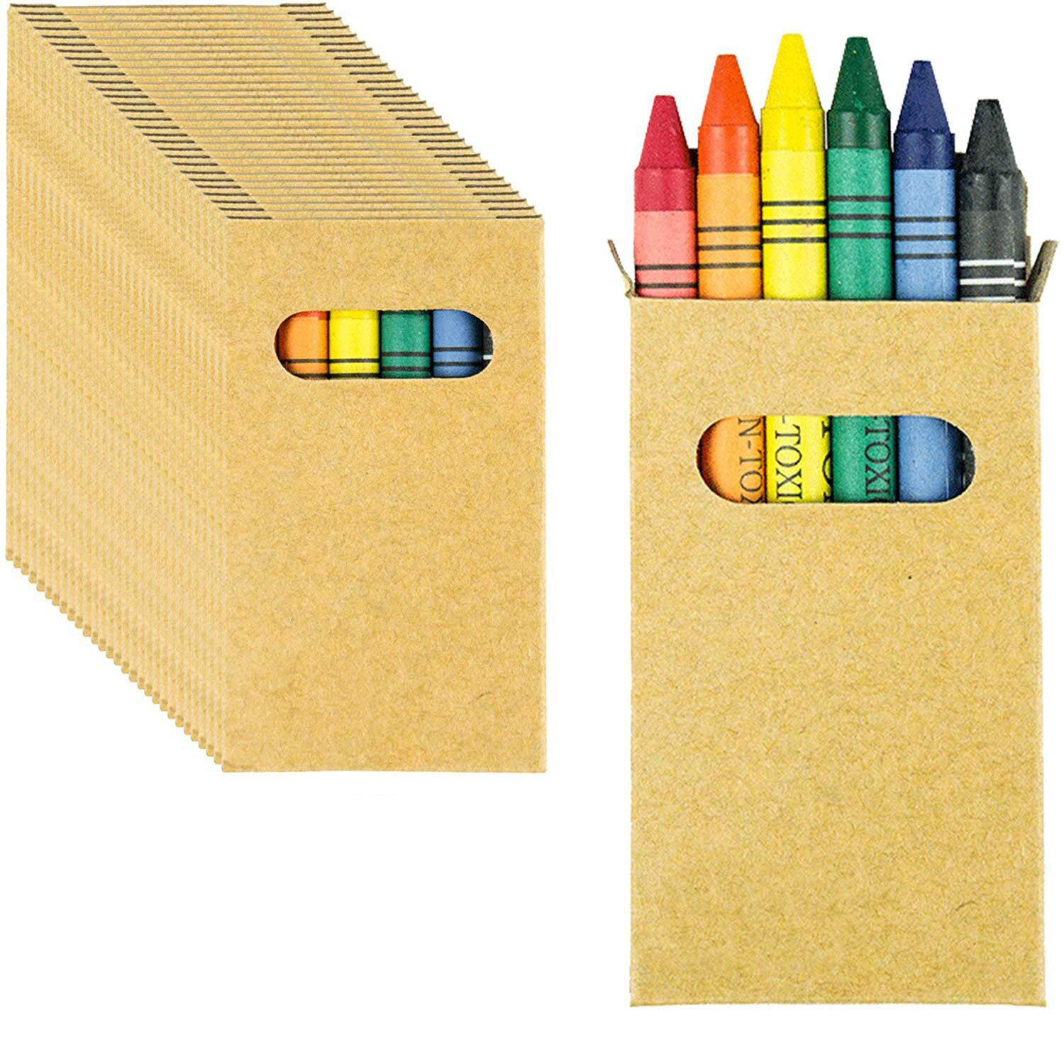 6 piezas caja de crayon