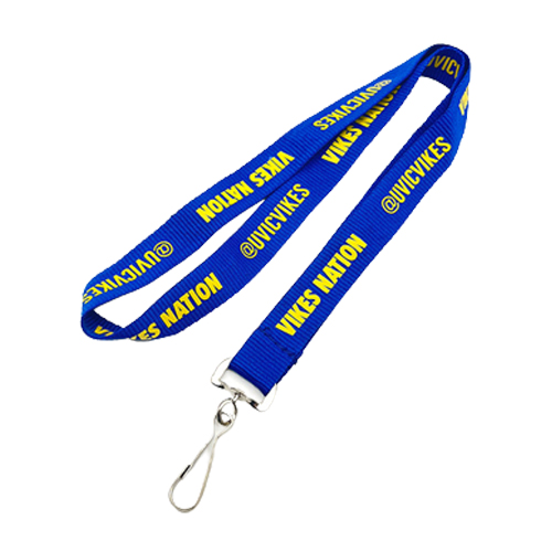 Lanière de badge tissée avec crochet pivotant clip